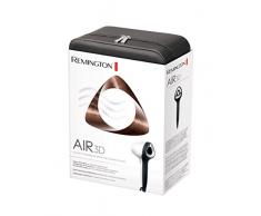 Remington D7779 Sèche-Cheveux 1800W Air 3D, Ionique Puissant, Soin Micromoléculaire, Cheveux Brillants, Ergonomique, Léger, 3 Températures, 2 Vitesses - Blanc