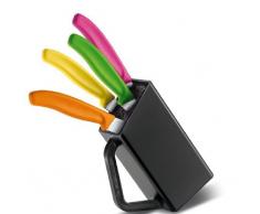 Victorinox Swiss Classic Couteau à Pizza et Steak avec Bloc, 4 pièces