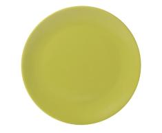 LOT DE 4 ASSIETTE PLATES 26CM EN FAIENCE VITA COLORIS ANIS
