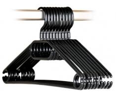 Kesper 16810 Cintre Plastique Noir 40 cm set de 10