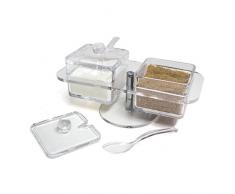 Balvi sucrier Double Basics Couleur Transparent avec Deux Compartiments Acrylique