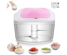 Mini Hachoir Manuel, HICOO Mixeur Manuel pour Légumes, Viande, Oignons, Ail, Poivre, Noix