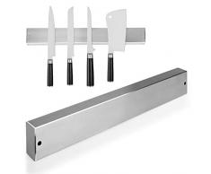 Thingles® Porte-Couteaux Magnétique en Acier Inoxydable - Montage auto-adhésif ou mural, Barre de couteau magnétique 30 cm