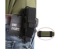 OneTigris Etui/Housse Tactique Réglable pour Couteaux Pliants Porte-Chargeur avec Molle en Nylon (Nior - Fermeture par Crochet-Boucle)