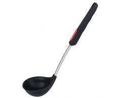 iNeibo Louche à Soupe en Acier Inoxydable et Silicone Alimentaire sans bpa résistant à la Chaleur