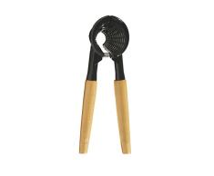 Totally Addict KU6091 Casse Noix Ouvre-Bouteille, Aluminium/Bois, Noir, 18,2 x 8,5 x 6,5 cm