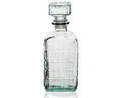 Verre à Décanter Bouteille Cristal pour Liqueurs Whisky Vin Carafe à liqueur Design Vintage 1L Cognac Brandy Sculpté - Pichet à Liqueur Classic Transparent Resistant Présent Décor