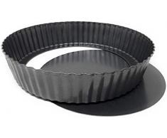 Space Home - Moule à Tarte/Moule à Quiche - Moule à Gâteau Rond - Fond Amovible - Revêtement Antiadhésif - Ø 32 cm
