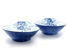GOTO Bleu Kiku Bols Japonais X2