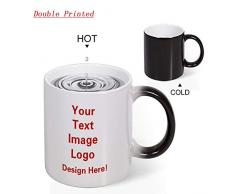 Naispanda Tasse Magique,Tasse Couleur Changeante Personnalisées Mug Magique à Personnaliser avec Votre Propre Photo ou Texte Tasse Prénom Cadeau Personnalisé pour Anniversaire 330ML,Tasse Magique