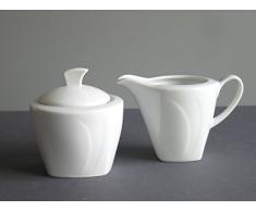 CreaTable, 13163, Série Célebration Blanc, Crémier et sucrier