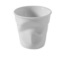 Revol RV616096 Tasse espresso froissé porcelaine, blanc, 6.5 x 6.5 x 6 cm