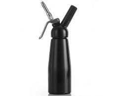 TAMUME Noir 500ML Siphon à Crème Siphon en Aluminium pour Mousses et Crèmes