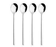 AOOSY cuillères à Soupe Rondes en Acier Inoxydable, Ensemble de 4 cuillères à Soupe, cuillère en Riz pour dîner à Long Manche de 8,5 po pour Restaurant de Cuisine à Domicile