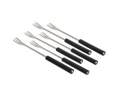 Alessi Sg58 B Mami Set ComposÃ© de Six Fourchettes Ã Fondue en Acier Inoxydable et Manche en Bois