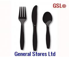 300 couverts noirs en plastique - Couverts jetables résistants - 100 fourchettes, 100 cuillères et 100 couteaux