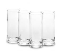 Verres hauts en plastique de 340 ml pour enfants et adultes - Verres colorés en acrylique - Pour pique-nique, cocktail, jus, bière, vin, whisky et boissons - Sans BPA transparent