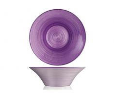 H & H Hoche Assiette Calotte en Verre Lilas, 19,5Â cm