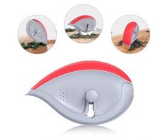 Kappami Hachoir Manuel Professionnel DHerbes Aromatiques, 4 Lames en Acier Inoxydable Rétractables, Facile A Nettoyer, Antidérapant Et Ergonomique + PDF DExplication