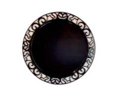 Adiserve sous-Assiette Ronde Noire réutilisable 30 cm par 4