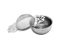 BESTONZON Infuseur à Thé de inox,Filtres Infuseur de thé,Passoire à thé,Passe-thés à Manche,Boule à thé pour Mug, Tasse et Théière 6.5cm