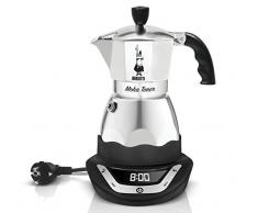 Bialetti - 6093 - Easy Timer - Cafetière Italienne Electrique en Inox - 6 Tasses - Noir/Gris