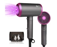 Dupeakya Sèche-cheveux professionnel, petit sèche-cheveux, pliable 1800 W, protection contre la surchauffe, sèche-cheveux, sèche-cheveux portable, sèche-cheveux de voyage