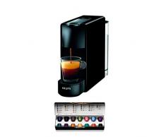 Krups Nespresso Cafetière à Capsules Essenza Mini (1260 watt, technologie de chauffe Thermoblock, 0,6 Litre, 19 bar) sans Mousseur à Lait, Noir