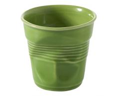 Revol RV640680 Tasse Cappuccino Froissé, Porcelaine, Vert Lime, 8,5 x 8,5 x 8,5 cm