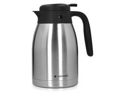 Navaris Carafe Isotherme - Pichet 1,5 L Double paroi en Acier Inoxydable sans BPA - Carafe Isotherme et hermétique café thé Eau Lait jus