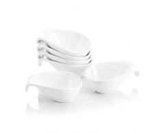 MALACASA Série Ramekin Dish, 16pcs Bol à Sauce Coupelle Saucière Ramequin Moule à Soufflé Crème Brulée Pâtisserie Dessert Porcelaine 3.75/9.5 * 6.5 * 3.5cm Petit!