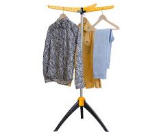 Artmoon Elm – Séchoir à Linge Robuste – Support de Cintres Pliable pour Vêtements à 3 Bras Intérieur et Extérieur – Etendoir Chemise Compact – Portant à Vêtement - Jusqu’à 22 kg de Charge