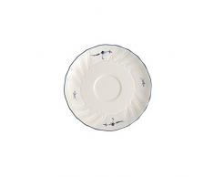 Villeroy & Boch Vieux Luxembourg Sous-tasse, 14 cm, Porcelaine Premium, Blanc/Bleu