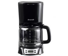 BRANDT – Cafetière électrique programmable – Capacité 18 tasses – Réservoir 1,8 litre – Verseuse en Verre — Fonction Maintien au Chaud 40 minutes – Système Anti-goutte – Écran LCD – Couleur noire