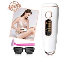 Epilateur à Lumière Pulsée, 999999 Flashs IPL Appareil dEpilation Definitive Professionnel, 2 modes avec LCD Pulsations Professionnel Permanent pour hommes femmes Corps/Visage