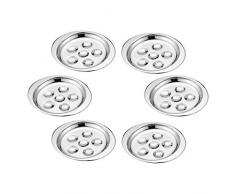 CUTICATE Ensemble De 6 Assiettes à Champignons Escargots en Acier Inoxydable