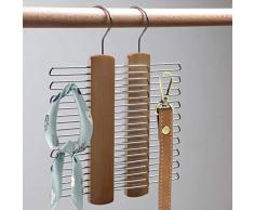 Mhomrs Porte-Cravate en Bois Multifonction antidérapant pour Cravates 3pcs