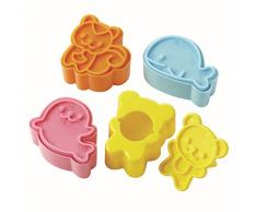 Torune Mama's Assist Animal Friends Bento Lunch Sandwich Bread Mold Cutters and Stamps Set of 4 Animals (Bear Squall Whale Seal) Japan Import by TORUNE MAMA'S
