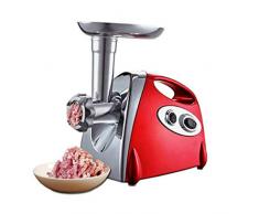 MOMOJA Hachoir à Viande Electrique Puissance 2800W Meuleuse à Viande Machine à Saucisse en Acier Inox pour Fabriquer des Saucisses (Rouge)