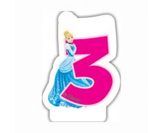 Disney Princesse et animaux 3 Bougie d'anniversaire