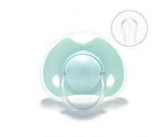 JOYKK Bébé Silicone Sucette Infantile Bébé Garçons Filles Dummy Mamelons Plat Rond Tête Sucette - 4# Vert