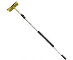 DocaPole Manche Téléscopique de 1,5 à 3,6 m + Raclette Vitre & Lave Vitre et Fenêtres//Perche Téléscopique pour Kit Nettoyage Voiture//Inclut 3 Tailles de Lames de Racleurs//Perche Extensible