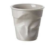 Revol RV644713 Tasse Cappuccino Froissé, Porcelaine, Taupe, 8,5 x 8,5 x 8,5 cm