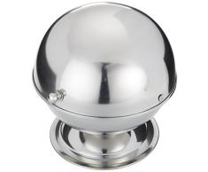Relaxdays Sucrier Rond SWEETY avec Couvercle Boule Ã Sucre Bistro refermable 14 x 13 x 13 cm acier inoxydable ArgentÃ©