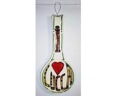 i love lucca -louche de céramique, fait à la main, Dimensions cm 11,9x28,2x3,1 cm. Fabriqué en Italie, Lucques