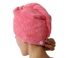 CHIC-CHIC Séche Serviette Bain Microfibre Séchage Rapide Serviettes Soin Cheveux Serviette Wrap (Pourpre)