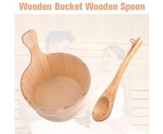 Cherishly Kit De Sauna En Bois De Pin Naturel Robuste - Seau De Sauna À Eau 4L Avec Poignée En Corde Pour Hammam, Ensemble De Sauna Classique En Bois Fait À La Main - Accessoire Essentiel parsimonious