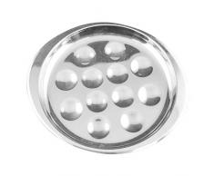 Baoblaze Assiette Escargot en Acier Inoxydable Plat De Cuisson Accessoire de Cuisine - 247X217mm