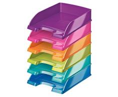 Leitz Plus Wow Lot de 10 Corbeille à Courrier Assorti Métallisé