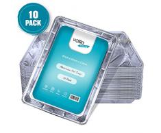 Plateaux de cuisson en aluminium jetable pour la cuisson, plat à rôtir, BBQ, congélation, gateaux - 32cm x 20cm x 3.3cm - 10 pcs